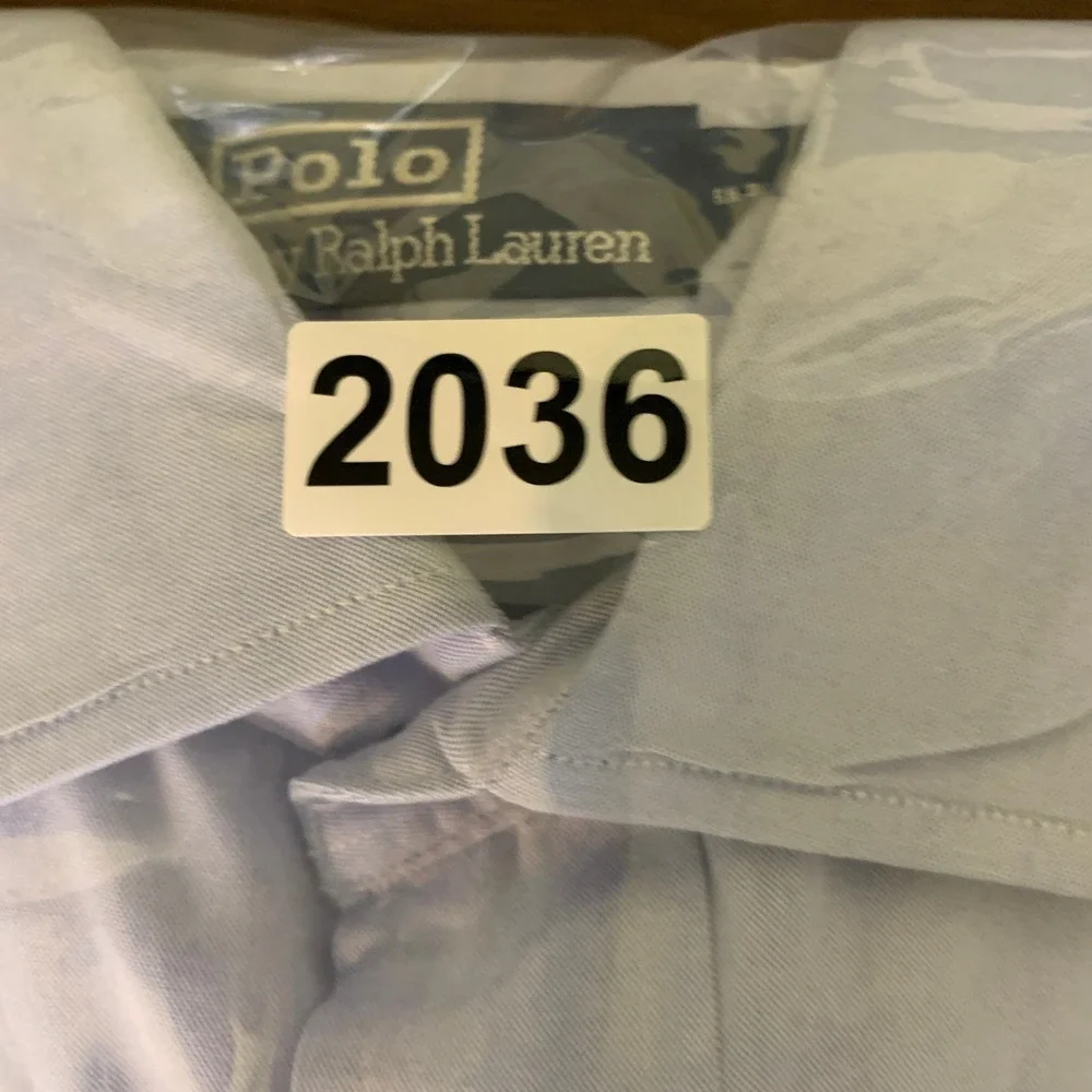 Polo Ralph Lauren Philip Dress Shirt Mens 17 33 Blue Pinpoint Oxford French Cuff